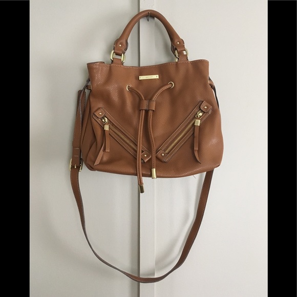 Free! 9 West Brown Gold Purse Crossbody & Handles - Picture 2 of 8